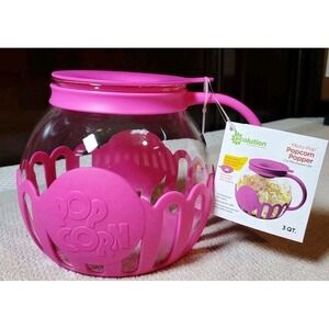 Ecolution Micro-Pop 3 Quart Microwave Popcorn Popper -‎ Fuscia NWT